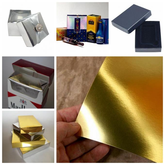 Karton metalizowany PET ze złota i srebra, laminowana płyta papierowa laminowana