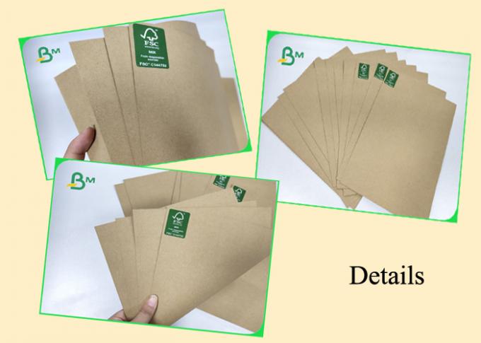 200gr to 300gr Kraft Liner Board With Recycled Pulp 650 * 860 MM For DIY Bags