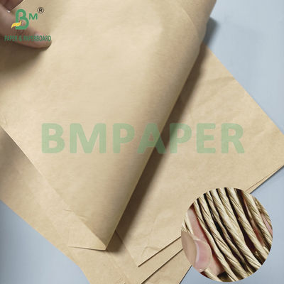 75gm Wysoka odporność na pęknięcia i wysoka elastyczność Brązowy papier Kraft Skręcona linia papierowa