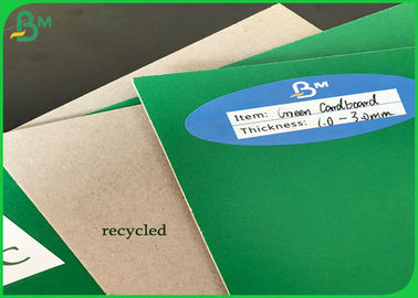 Od 1 mm do 3 mm z recyklingu zielona powierzchnia z szarym tyłem karton do pakowania