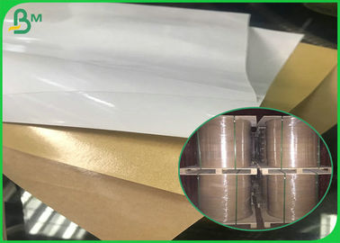 Jumbo Roll PE powlekany jednostronnie brązowy / biały papier pakowy do pakowania żywności