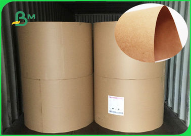 FSC 70 * 100CM Brown Kraft Liner Board Natural ColorTear Resistant In Rolls