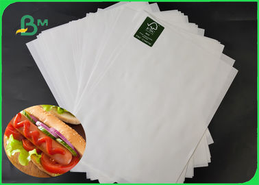 35 / 40GSM Food Grade MG MF Rolki z białego papieru pakowego FDA do pakowania Hamburger