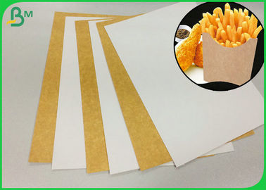 Jednostronnie powlekany papier pakowy 250g 325g z białym tyłem do robienia frytek
