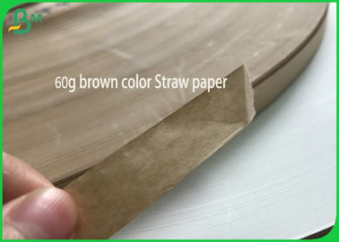 Nieszkodliwy zwojowy kolorowy 60G Nature Brown Straw Paper Biały rozcięty papier pakowy