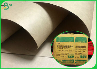 Zatwierdzona przez SGS twarda sztywność 90gsm Naturalny brązowy papier pakowy do worków cementowych