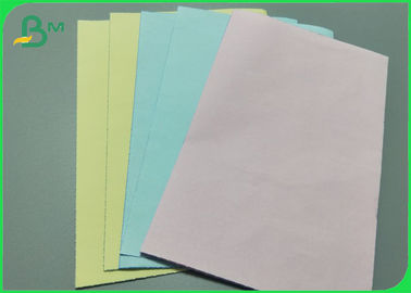 Papier NCR z zieloną żółtą kopią do inkrustacji 48 g / m2 - 125 g / m2