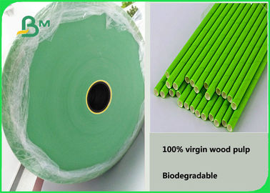 60g / m2 Ekologiczny zwykły czerwony / zielony papier pakowy do papierowych słomek