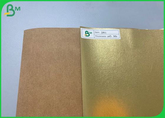 Wodoodporny papier pakowy 0,3 mm 0,55 mm nadający się do prania w złotym kolorze do toreb z recyklingu