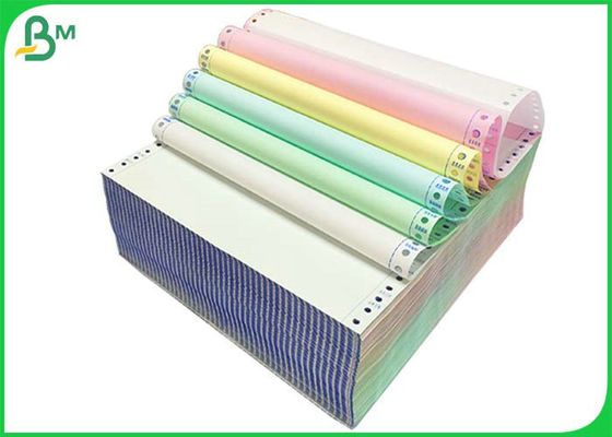 Białe niebieskie 55gsm puste rolki lub arkusze papieru bezwęglowego do drukowania pokwitowań