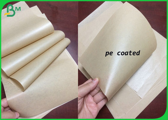 W 100% bezpieczny i degradowalny brązowy papier pakowy z powłoką PE na torby papierowe