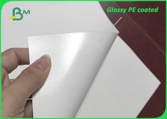 Błyszczący jednostronny papier powlekany folią PE 280g + 15g PE do kubków papierowych