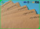 100% Wood Pulp Brown Kraft Liner Paper 35 Gsm - 100 g / m2 dla papierowych torebek Bezpłatne próbki