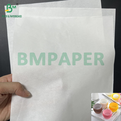 Gładki olej odporny 38 60 GSM Biały Cupcake Papier Liner Sheets Kit 3 Kit 5