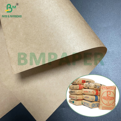 75 grz 80 grz Brązowy półrozciągalny worek z cementem Papier Kraft 1020mm 1120mm