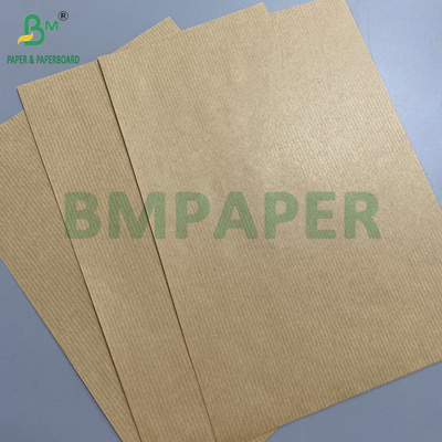 80gm Brązowy o paskach Kraft Paper Gift Wrapper Jedna strona Gloss Doskonała wytrzymałość