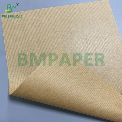 80gm Brązowy o paskach Kraft Paper Gift Wrapper Jedna strona Gloss Doskonała wytrzymałość