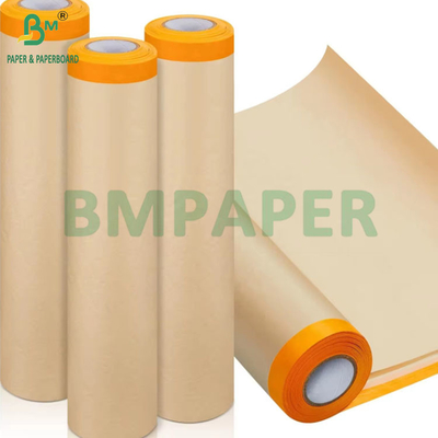70gm Farba samochodowa Pretaped Kraft Paper Spray Covering Protective Masking 126 cm