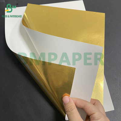 70gm Metalowy papier do etykiet butelki piwa Srebrny górny Biały tył 765mm