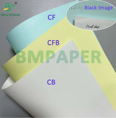 75 gm Biały Różowy Papier NCR Bezwęglowy Na Przewoźnik 8,5' x 14' Czarny Obraz