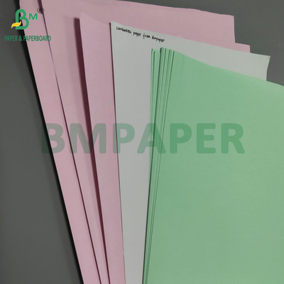 75 gm Biały Różowy Papier NCR Bezwęglowy Na Przewoźnik 8,5' x 14' Czarny Obraz