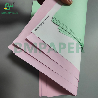 75 gm Biały Różowy Papier NCR Bezwęglowy Na Przewoźnik 8,5' x 14' Czarny Obraz