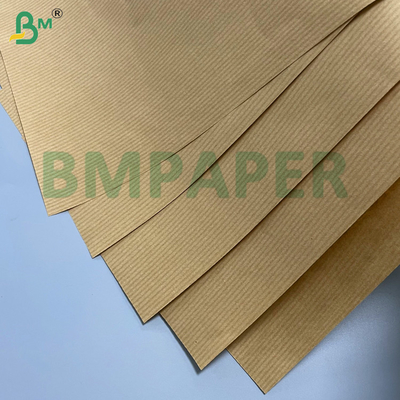 60gm Brązowy paskowy Kraft Gift Wrap Jednostronny wykończenie błyszczące Wyższa wytrzymałość Wysoka wytrzymałość