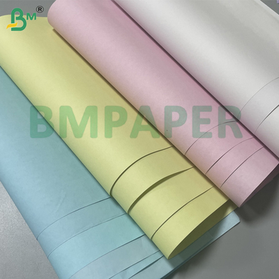 60gm Żółty / Zielony / Różowy Papier Kopiowy Bezwęglowy CB / CFB / CF Rolls 20lb z czarnym obrazem