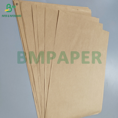 60 gm Niebielony Brązowy Papier Kraft z paskami MG do torebek 762 mm x 300 m