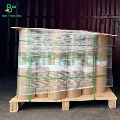 60 gm Niebielony Brązowy Papier Kraft z paskami MG do torebek 762 mm x 300 m