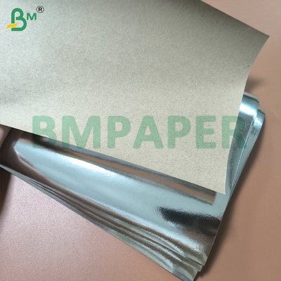 Wyrób z recyklingu 70gm 85gm pojedyncza strona metalizowana srebrna rolka z papieru kraft