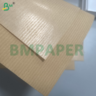 Czysty brązowy prążkowany papier pakowy Kraft 50gsm 60gsm Papier MG
