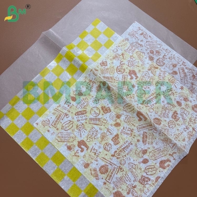 30g 33g Jednostronny Papier do Pakowania z Powłoką Woskową do Żywności, Biały, do Owijania Hamburgerów