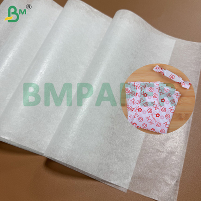 30gsm Biały papier bazowy powlekany woskiem, bezpieczny dla żywności, do pakowania cukierków 900mm 1050mm