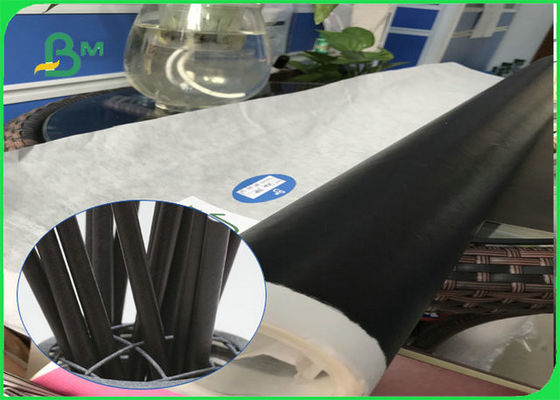 Papier rolkowy o gramaturze 60 g / m2, 120 g / m2, z czarnej słomy, ze słomką, z biodegradowalnym papierem FDA zatwierdzonym przez FSC