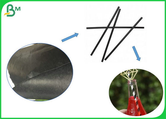 Papier rolkowy o gramaturze 60 g / m2, 120 g / m2, z czarnej słomy, ze słomką, z biodegradowalnym papierem FDA zatwierdzonym przez FSC