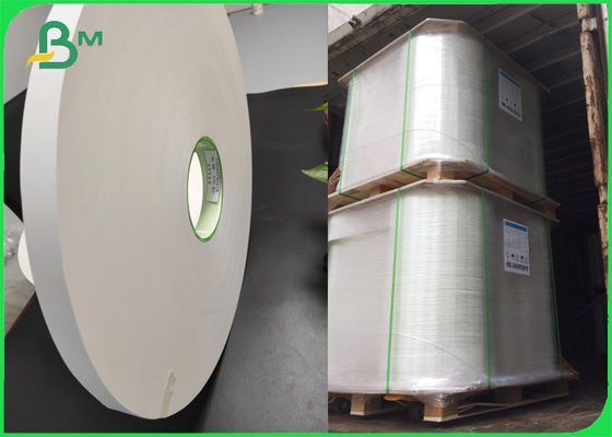 Biały papier spożywczy o gramaturze 28 g / m2 do indywidualnego pakowania słomek papierowych