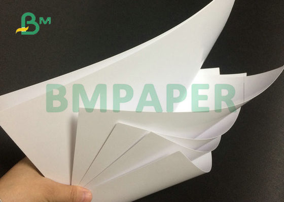 80 # 100 # Dwustronnie powlekany błyszczący tekst Premium biały papier w arkuszu 23 "x 35"