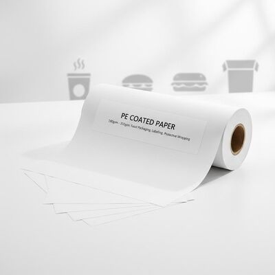 Papier powlekany polietylenem PE 180 g/m² 350 g/m² Materiał powlekający PE Idealny do pakowania żywności, etykietowania i owijania ochronnego