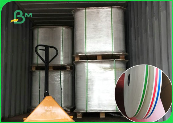 Biodegradowalna żółta papierowa słomka do picia na imprezę w kolorowe paski