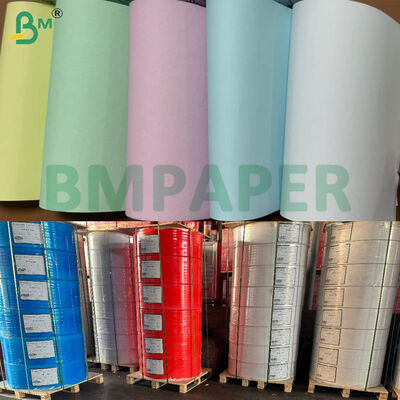 8.5in 9.5in CB CFB CF Papier bezwęglowy, 55gm 60gm NCR Rolls For Continuous Computer Paper