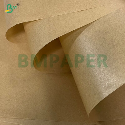 40G One Side Glossy MG Brown Gift Wrapping Kraft Paper High Tensile Strength