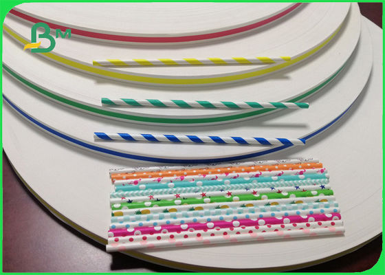 FDA FSC Wave Polka Dot 60gsm Surface Roll Paper Paper Straw na uroczystość 15 mm