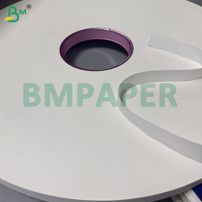 Białe rolki papieru papierosowego o gramaturze 24 mm i 27 mm, papier pakowy w paski o gramaturze 25 g / m2